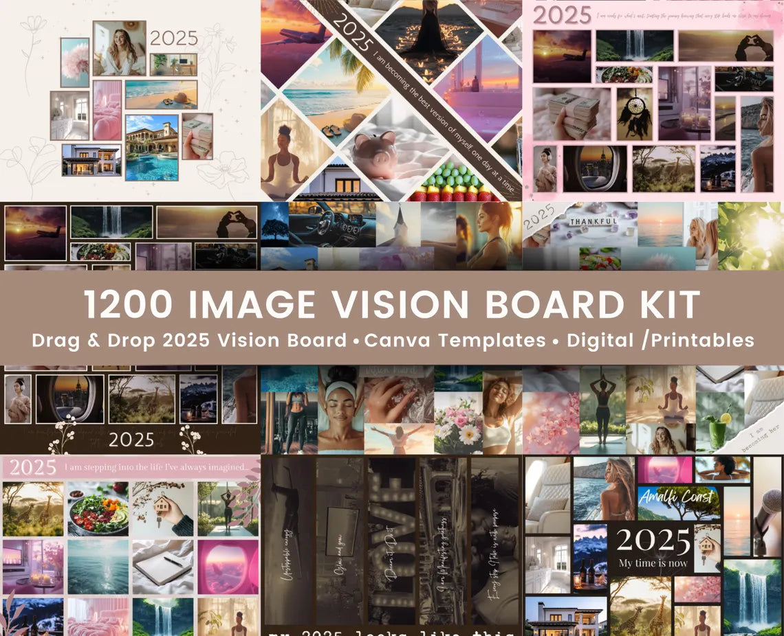Vision Board Kit ( Drag & Drop Vision Board Images )